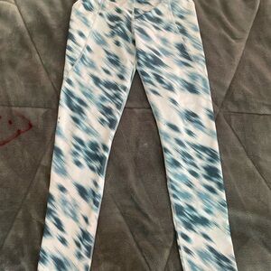 Blue and White Patterned Leggings